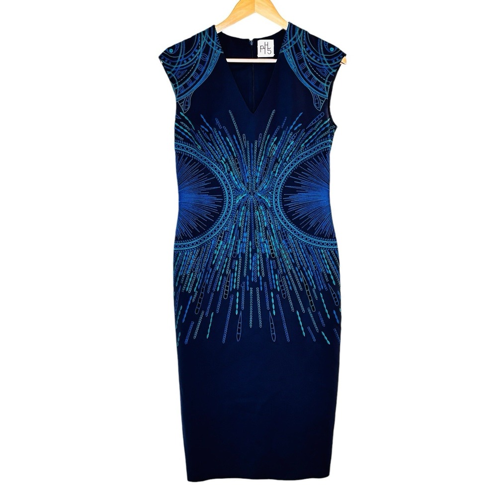 PH5 Laser Cut Starburst Dress Body Con Size 10 Embroidered Office Siren Formal‎